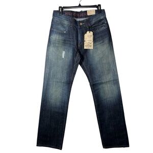 Tommy Hilfiger Blue Straight Jeans with Vintage‎ Distressing (2009)